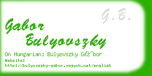 gabor bulyovszky business card